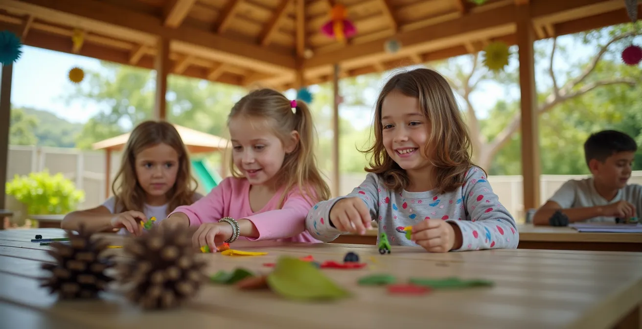 Area miniclub professionale con strutture educative e spazi sicuri per bambini