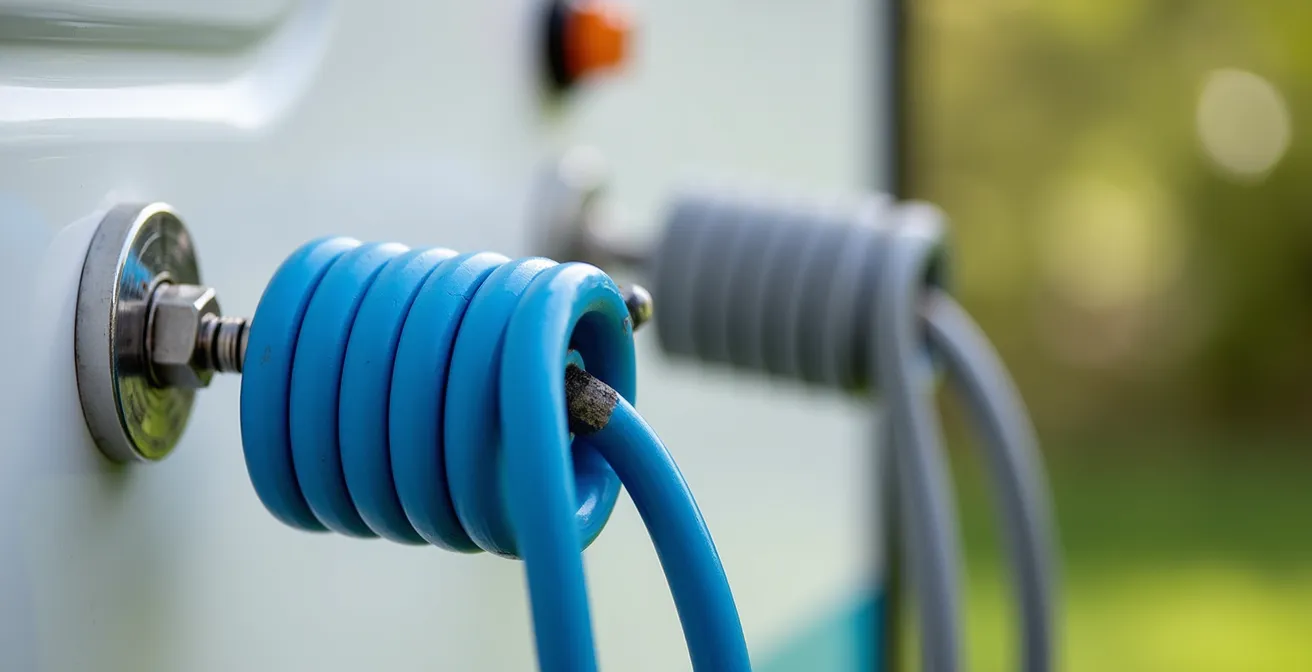 Tubi colorati per separazione acqua potabile e scarico camper